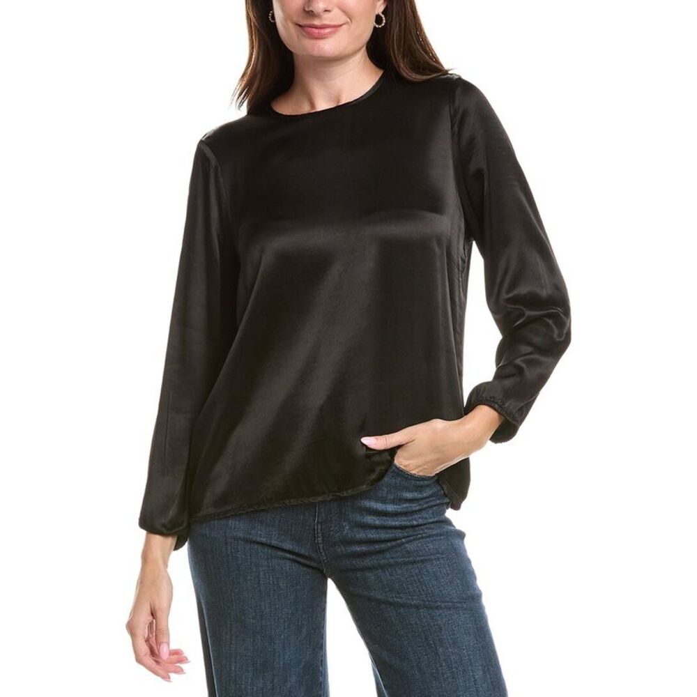 Michael Stars Womens Lali Blouse, Black